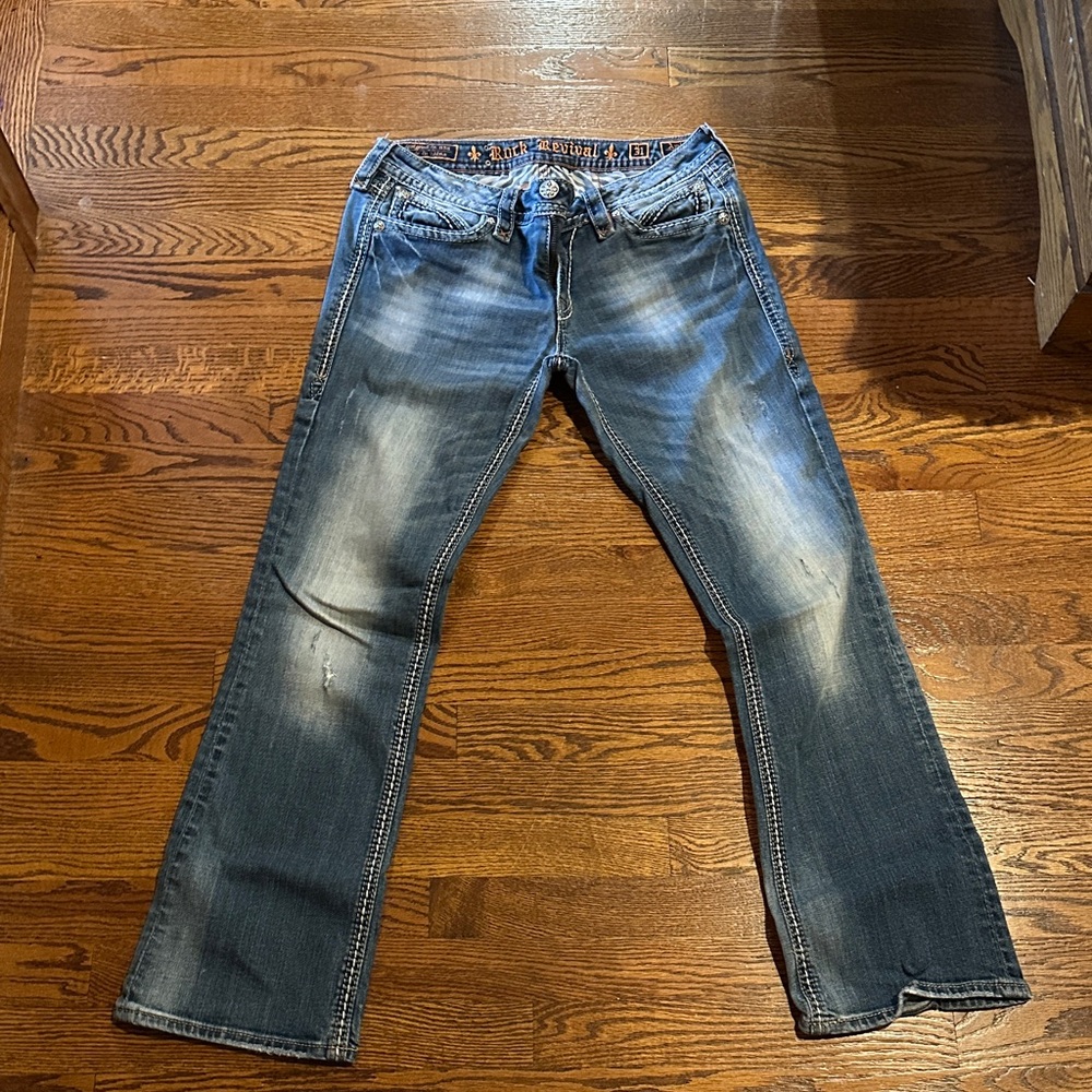 Rock Revival Women's Boot Cut Jeans in Washed Blue